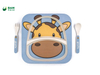 Children Plate Set Colorful cartoon cute Supplies Paper Plates and Napkin Sets Disposable Tableware