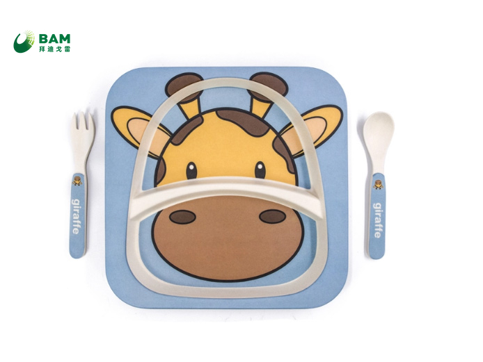 Children Plate Set Colorful cartoon cute Supplies Paper Plates and Napkin Sets Disposable Tableware