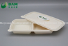Fully Biodegradable Multi Compartment Disposable Plastic Food Container Compostable Sugarcane Plant Fiber Takw-Away Food Containers