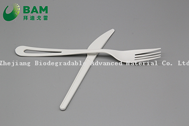 100% Food Grade Biodegradable Convenient Disposable Plastic Cutlery Set Knife Spoon Fork PLA Cutlery for Camping