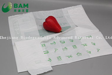 Sustainable Packing Biodegradable Plastic Co- Friendly Tie Handle Custom Color Supermarket Shopping Vegetables Fruit Carrier T-Shirt Bags