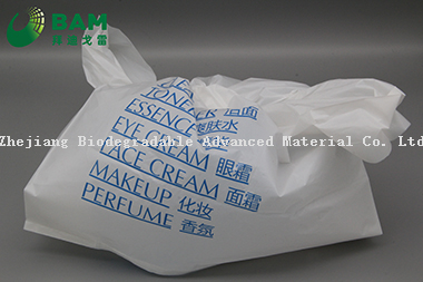 Sustainable Disposable Plastic Packaging Carrier Biodegradable Recycled Eco-Friendly Supermarket Shopping Vegetables Fruit T-Shirt Custom Color Handle Bag
