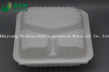 Fully Biodegradable Multi 3 Compartment Disposable Plastic Food Container Compostable Sugarcane Plant Fiber Take-Away Food Containers