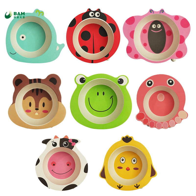 Children Plate Set Colorful Supplies Paper Plates and Napkin Sets Disposable Tableware