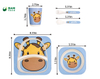 Children Plate Set Colorful cartoon cute Supplies Paper Plates and Napkin Sets Disposable Tableware