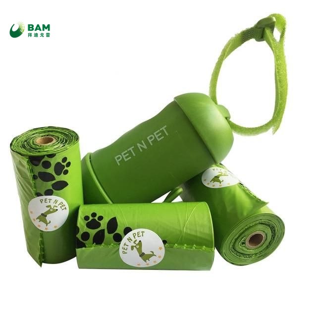 Biodegradable Wholesale Custom Printed Plastic Pet Small Poop Waste Bags for Dog Pet Disposal Poop on Roll