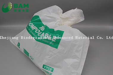 Sustainable Packing Biodegradable Plastic Custom Color Supermarket Shopping Carrier T-Shirt Bags for Vegetables Fruit