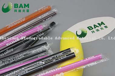 Heat resistant Natural Biodegradable Convenient Disposable Plastic Cutlery Set Corn Starch Straw for Juicy Coffee Drink