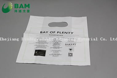 Sustainable Packing Biodegradable Tie Handle Custom Color Plastic Supermarket Shopping T-Shirt Bags for Vegetables Fruit Eco Friendly Plastic Garment Bags