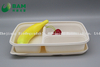 100% Biodegradable 3 Compartment Disposable Compostable Corn Starch Takeaway Canteen Food Containers for Fast-Food