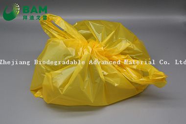 Sustainable Packing Biodegradable Tie Handle Custom Color Plastic Supermarket Shopping T-Shirt Bags for Vegetables Fruit Eco Friendly Plastic Garment Bags