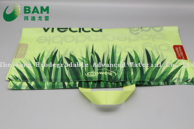 Sustainable Disposable Biodegradable Packing Carrier Plastic Recycled Custom Supermarket Shopping Fashion T-Shirt Bags for Vegetables Fruit Color Handle Bag