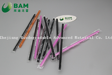 Heat resistant Natural Biodegradable Convenient Disposable Plastic Cutlery Set Corn Starch Straw for Juicy Coffee Drink