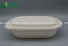 Food Grade Fully Biodegradable Compostable Sugarcane Cornstarch Plant Fiber Takeaway Canteen Food Containers for Salad Fast-Food