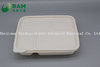 100% Biodegradable 4 Compartment Disposable Compostable Corn Starch Takeaway Canteen Food Containers for Fast-Food